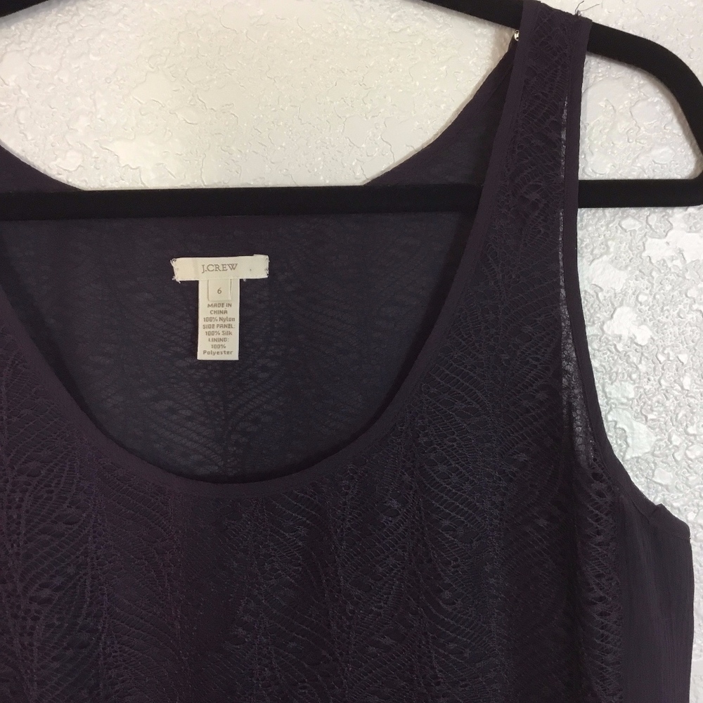 J Crew dark purple top sz 6